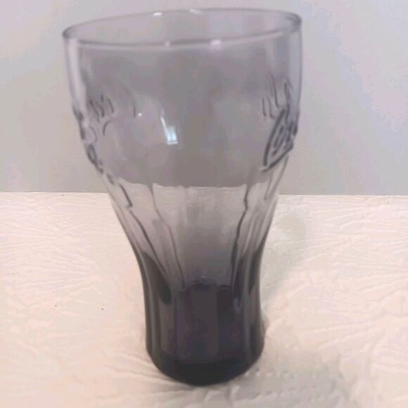 Vintage Libby Purple Amethyst Embossed Coca Cola Glass 6 tall 16oz - Picture 5 of 9
